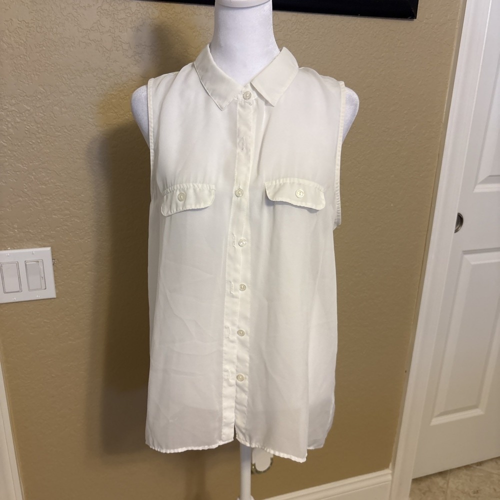 Aeropostale Women's Semi Sheer Sleeveless Top, XL